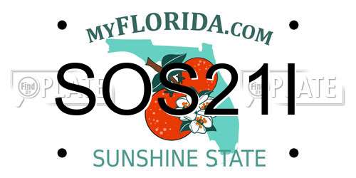 SOS21I Florida License Plate