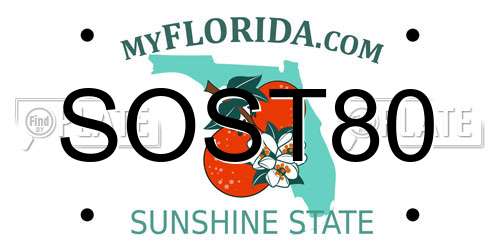 SOST80 Florida License Plate
