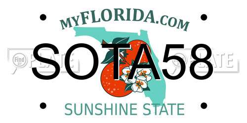SOTA58 Florida License Plate