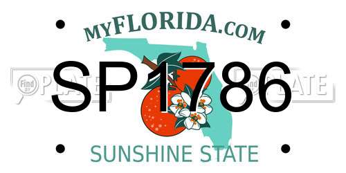 SP1786 Florida License Plate