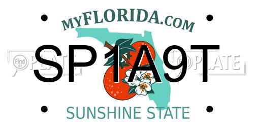 SP1A9T Florida License Plate