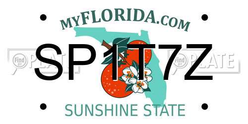 SP1T7Z Florida License Plate