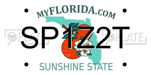 SP1Z2T Florida License Plate