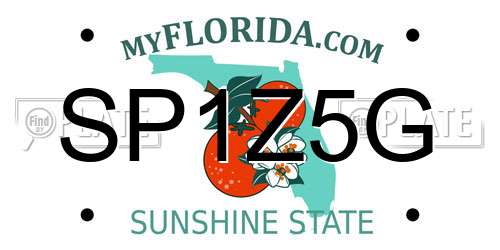 SP1Z5G Florida License Plate