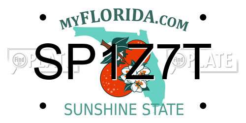 SP1Z7T Florida License Plate