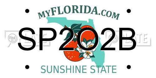 SP2O2B Florida License Plate