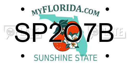 SP2O7B Florida License Plate