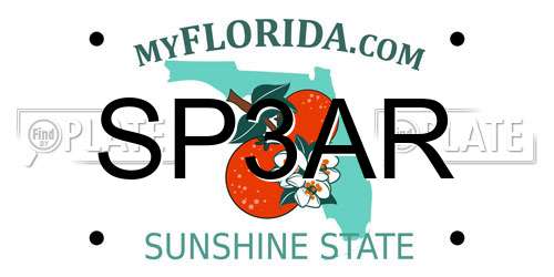 SP3AR Florida License Plate