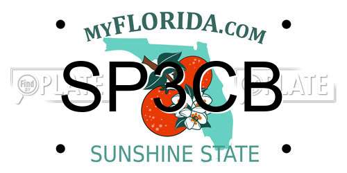 SP3CB Florida License Plate