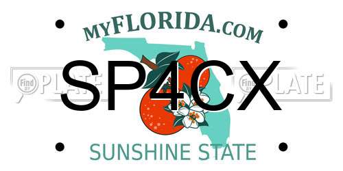 SP4CX Florida License Plate