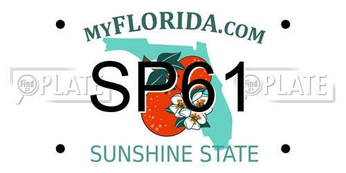 SP61 Florida License Plate
