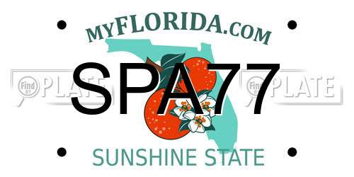 SPA77 Florida License Plate