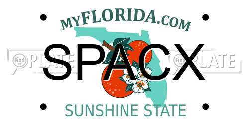 SPACX Florida License Plate