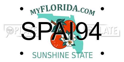 SPAI94 Florida License Plate