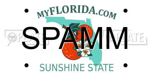 SPAMM Florida License Plate