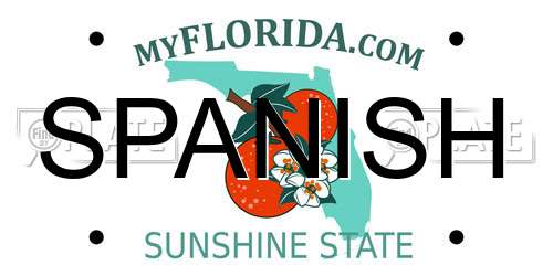 SPANISH Florida License Plate