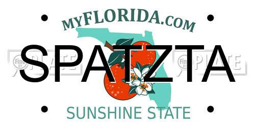 SPATZTA Florida License Plate