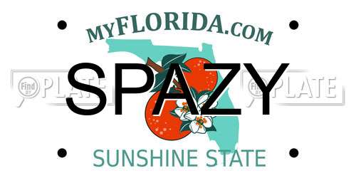 SPAZY Florida License Plate
