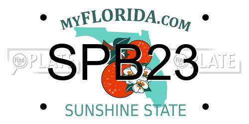 SPB23 Florida License Plate