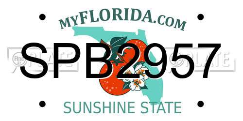 SPB2957 Florida License Plate