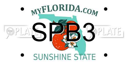 SPB3 Florida License Plate