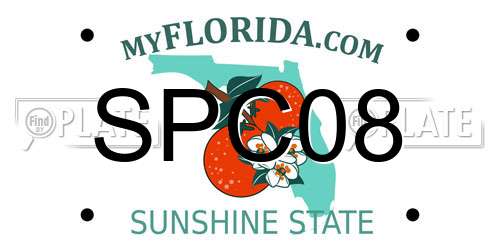 SPC08 Florida License Plate