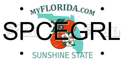 SPCEGRL Florida License Plate