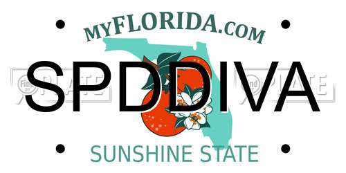 SPDDIVA Florida License Plate