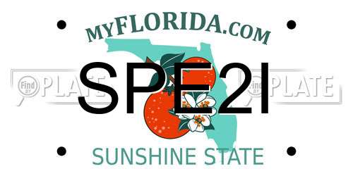 SPE2I Florida License Plate