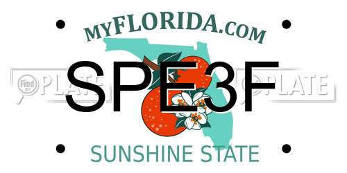 SPE3F Florida License Plate