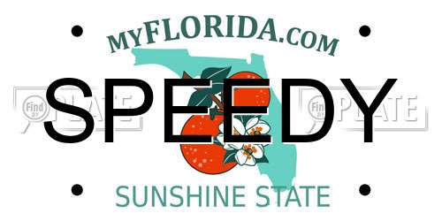 SPEEDY Florida License Plate