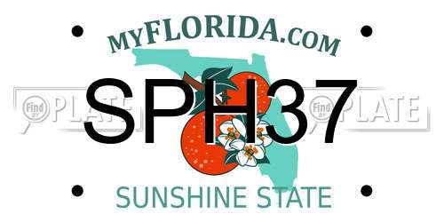 SPH37 Florida License Plate