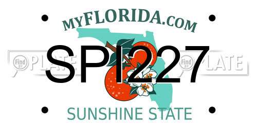 SPI227 Florida License Plate