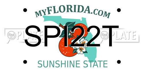 SPI22T Florida License Plate