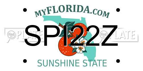 SPI22Z Florida License Plate
