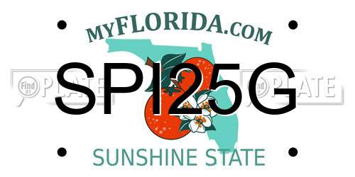 SPI25G Florida License Plate