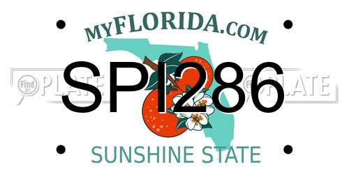 SPI286 Florida License Plate