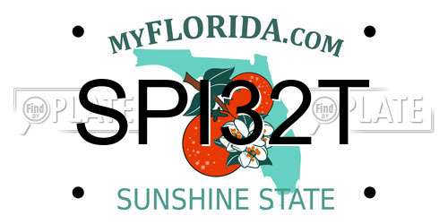 SPI32T Florida License Plate