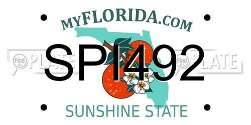SPI492 Florida License Plate