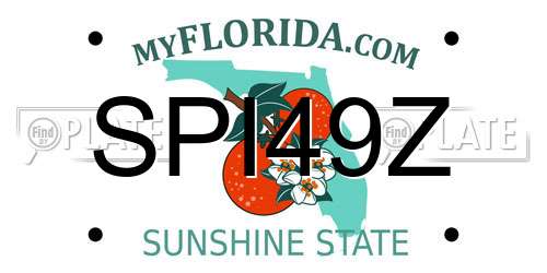 SPI49Z Florida License Plate