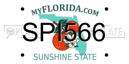 SPI566 Florida License Plate