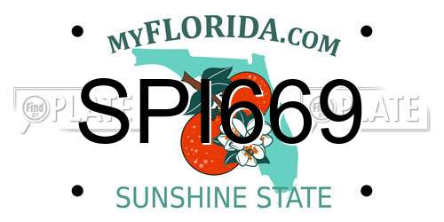SPI669 Florida License Plate