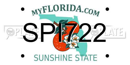 SPI722 Florida License Plate