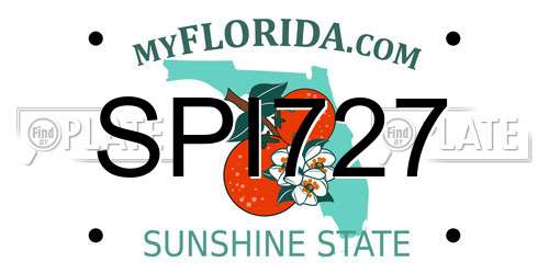 SPI727 Florida License Plate