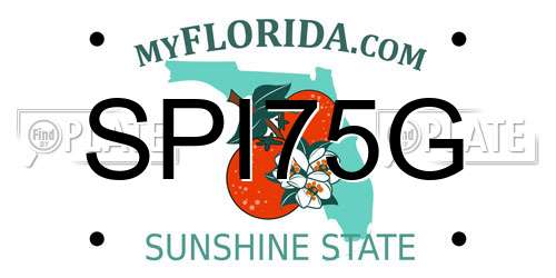 SPI75G Florida License Plate