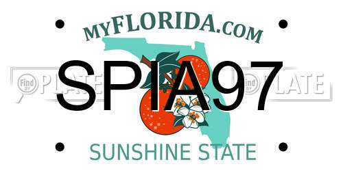SPIA97 Florida License Plate