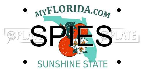 SPIES Florida License Plate