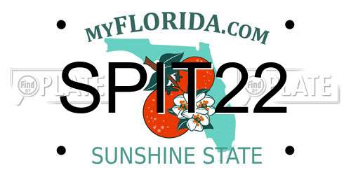 SPIT22 Florida License Plate