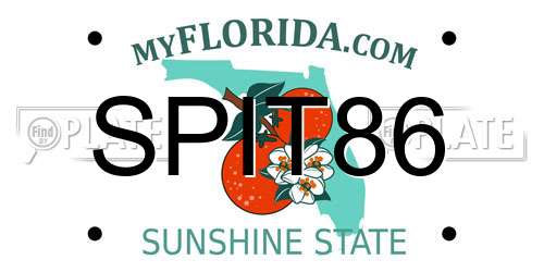 SPIT86 Florida License Plate