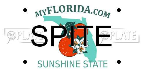 SPITE Florida License Plate
